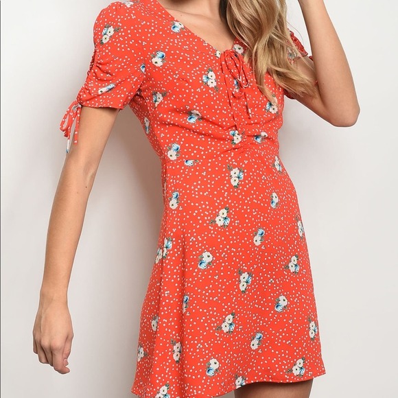Floral Dotted Dress Mini - Picture 1 of 6